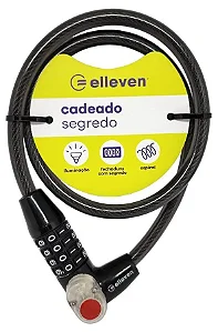 CADEADO PARA BICICLETA ESPIRAL SEGREDO COM ILUMINAÇÃO 10MM X 800MM