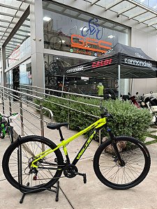 BICICLETA MTB ARO (29) VELOOH START 21 VELOCIDADES FREIO A DISCO MECÂNICO TAMANHO 15 (P) COR PRETO/NEON