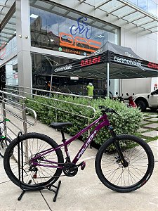 BICICLETA MTB ARO (29) VELOOH START 21 VELOCIDADES FREIO A DISCO MECÂNICO TAMANHO 13 (PP) COR VIOLETA