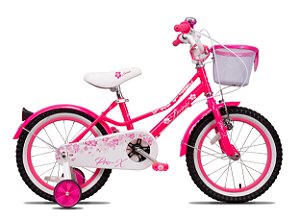BICICLETA ARO (16) FEMININA COR ROSA S/ MARCHA PRO-X