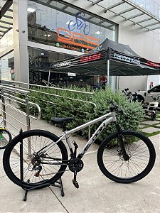 BICICLETA MTB ARO (29) VELOOH START 21 VELOCIDADES FREIO A DISCO MECÂNICO TAMANHO 17 (M) COR CINZA/PRETO