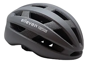 CAPACETE CICLISMO ADULTO CINZA/BRANCO ELLEVEN INMOLD SEM LED TAMANHO M (53-57)