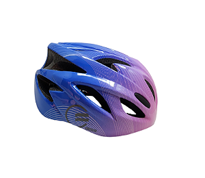 CAPACETE INFANTIL AZUL/LILAS ELLEVEN KIDS INMOLD PREMIUN TAMANHO P (49-54)