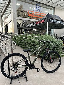 BICICLETA MTB ARO (29) VELOOH VH100 ALUMINIO 24 VELOCIDADES (3X8) FREIO A DISCO HIDÁULICO TAMANHO 13 (PP) VERDE MILITAR