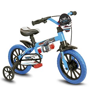 BICICLETA ARO (12) MASCULINA COR AZUL/PRETO S/MARCHA MARCA NATHOR VELOZ