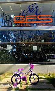 BICICLETA ARO (16) FEMININA COR VIOLETA S/MARCHA MARCA MONARK BRISA