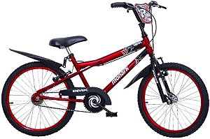BICICLETA ARO (20) MASCULINA COR VERMELHA/PRETO S/MARCHA FREIO V-BRAKE MARCA MONARK BMX