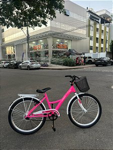 BICICLETA ARO (24) FEMININA COR ROSA S/ MARCHA ATHOR BLISS