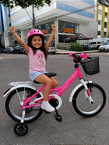 BICICLETA ARO (16) FEMININA COR ROSA S/ MARCHA ATHOR BLISS