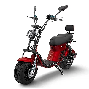 SCOOTER ELÉTRICA DUOS FX2 ESTILO MOTONETA 1000W 60V AUTOPROPELIDO VERMELHO