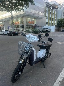 BICICLETA ELÉTRICA E-BIKE 800W PANTANEIRA COR BRANCO