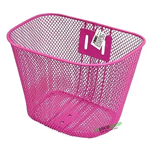 CESTA ARAME PARA ARO 24 AÇO GRANDE ROSA COM SUPORTE E COM HASTE