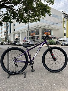 BICICLETA MTB ARO (29) ABSOLUTE NERO KIT SINGLE (SEM MARCHA) FREIO A DISCO HIDRÁULICO TRASEIRO TAMANHO 15 (P) COR ROXA
