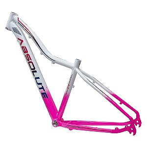 QUADRO ARO (29) MTB ABSLUTE HERA BRANCO/ROSA TAMANHO 15 (P)