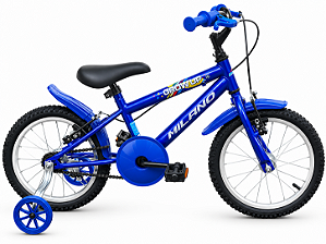 BICICLETA ARO 16 MASCULINA COR AZUL/AZUL S/MARCHA MARCA MILANO GROW UP