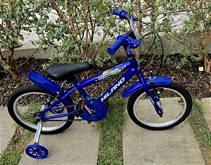 BICICLETA ARO (16) MASCULINA COR AZUL/AZUL S/MARCHA MARCA MILANO GROW UP