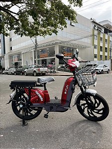 BICICLETA ELÉTRICA E-BIKE 800W PANTANEIRA COR VERMELHO