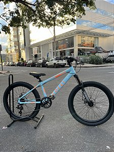 BICICLETA ARO (24) MTB COLLI NAPOLI ALUMINIO 7 VELOCIDADES (1X7) FREIO A DISCO MECÂNICO COR CHAMPANHE