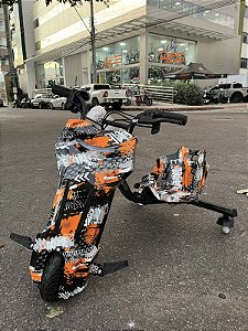 TRICICLO ELÉTRICO DRIFT CRAZY COBRA CORAL LARANJA