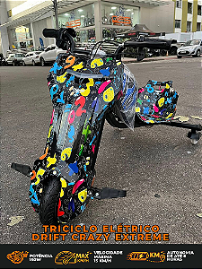 TRICICLO ELÉTRICO DRIFT CRAZY NUMEROS COLORIDOS
