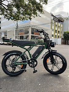 BICICLETA ELETRICA DUOS E-VOK VERDE 1000W FAT BIKE BATERIA LITIO
