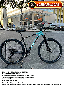 BICICLETA MTB ARO (29) GROOVE SKA 70 12 VELOVIDADES (1X12) FREIO DISC HIDRAULICO TAMANHO 17 (M) COR VERDE CLARO/GRAFITE