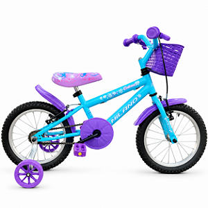BICICLETA ARO (16) FEMININA COR ICE/LILAS S/MARCHA V-BRAKE MARCA MILANO CARTOON ICE
