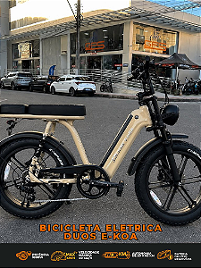 BICICLETA ELETRICA DUOS E-KOA 1000W BATERIA 48V 15AH LITIO FAT BIKE BEGE