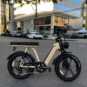 BICICLETA ELETRICA DUOS E-KOA 1000W BATERIA 48V 15AH LITIO FAT BIKE BEGE