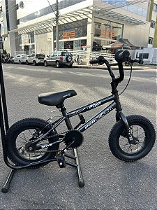 BICICLETA ARO (12) FEMININA/MASCULINA COR PRETO SEM MARCHA FREIO V-BRAK PRO-X SERIE 12