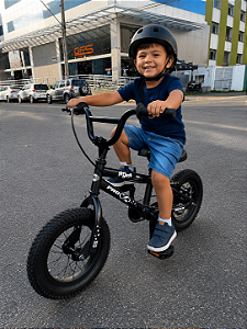 BICICLETA ARO (12) FEMININA/MASCULINA COR PRETO SEM MARCHA FREIO V-BRAK PRO-X SERIE 12