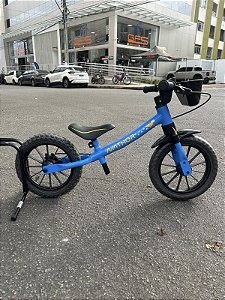BICICLETA ARO (12) MASCULINA BALANCE (EQUILIBRIO) BIKE DINO AZUL/AMARELA