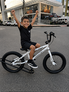 BICICLETA ARO (16) FEMININA/MASCULINA COR BRANCO SEM MARCHA FREIO V-BRAK PRO-X SERIE 16