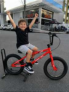 BICICLETA ARO (16) FEMININA/MASCULINA COR VERMELHO SEM MARCHA FREIO V-BRAK PRO-X SERIE 16