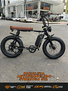 BICICLETA AUTOPROPELIDO STREETGO S12 ARO (20) NOVA 2026 750WH TOURNEY 7V COR PRETO/MARRON