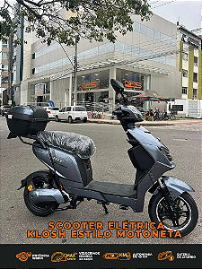 SCOOTER ELÉTRICA KLOSH ESTILO MOTONETA 1000W AUTOPROPELIDO GRAFITE