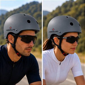 CAPACETE ADULTO CINZA ABSOLUTE COQUINHO S/LED TAMANHO G (57-62)