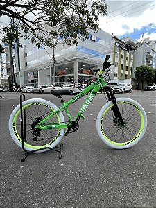 BICICLETA MTB FREERIDE ARO (26) VIKINGX TUFF X-25 CAMBIO 8 VELOCIDADES (1x8) FREIO DISC HIDRÁULICO SHIMANO COR VERDE