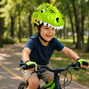 CAPACETE INFANTIL GTA INMOLD REX VERDE TAMANHO P (52-56)
