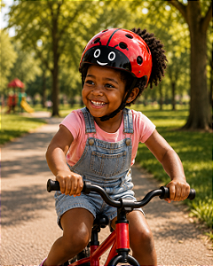 CAPACETE INFANTIL GTA INMOLD JOANINHA VERMELHO TAMANHO P (52-56)