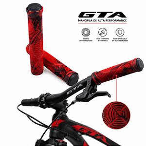 PAR DE MANOPLA PUNHO BIKE BMX FREERIDE GTA VERMELHO 165MM