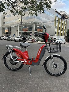 BICICLETA ELETRICA E-VIBE 800W VERMELHA ASTUR