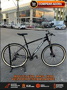 BICICLETA MTB ARO (29) VELOOH ESCALARDE 8 VELOCIDADES (1X8) FREIO A DISCO HIDRÁULICO TAMANHO 19 (G) COR PRETO