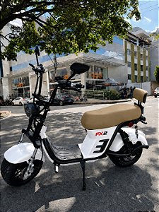 SCOOTER ELÉTRICA DUOS FX2 ESTILO MOTONETA 1000W 60V AUTOPROPELIDO BRANCO