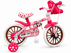 BICICLETA ARO (12) FEMININA SALMAO/OLIVA S/MARCHA FREIO V-BRAKE NATHOR PETS