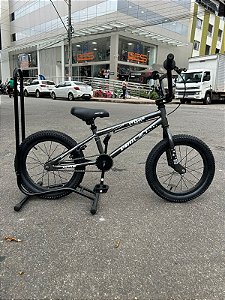 BICICLETA ARO (16) FEMININA/MASCULINA COR PRETO SEM MARCHA FREIO V-BRAK PRO-X SERIE 16