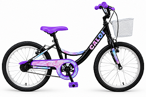BICICLETA ARO (20) FEMININA CALOI CECI S/ MARCHA FREIO V-BRAKE COM CESTA COR PRETO/ROXO