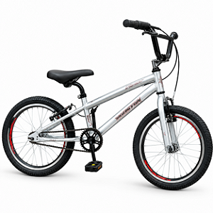 BICICLETA ARO (20) FEMININA/MASCULINA COR PRATA FREIO V-BRAKE SEM MARCHA HOUSTON FURION