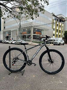 BICICLETA MTB ARO (29) VELOOH START 7 VELOCIDADES FREIO A DISCO MECÂNICO TAMANHO 17 (M) COR GRAFITE/BRANCO