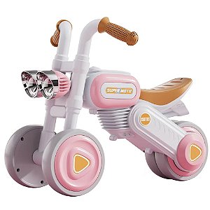 BICICLETA INFANTIL BALANCE (EQUILIBRIO) MOTO CUTE VINTAGE ROSA UNITOYS
